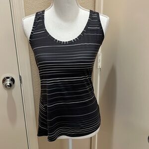 Athleta striped razor back tank top